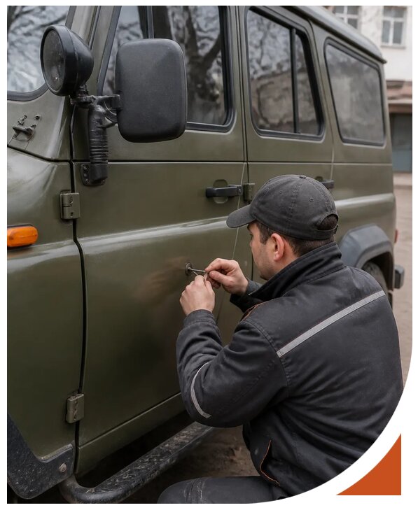 Профессиональное вскрытие автомобиля УАЗ без повреждений в Добрянке